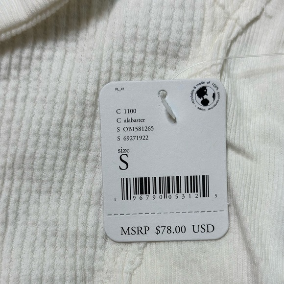 Nwt Free People Santa Clara Thermal / Alabaster - Picture 5 of 7